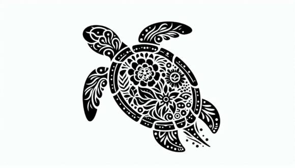 Download Turtle Logo Vector Silhouette White - Premium Resources