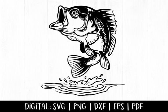 Download Fish SVG, Bass Fish, Fishing Clipart - Fishing Collection