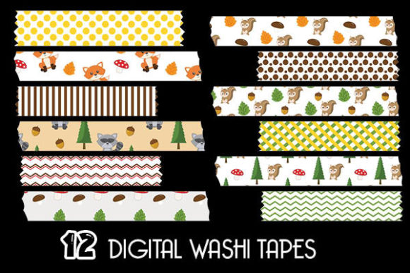 Download Woodland Animals Cliparts Washi Tapes - Tapes Collection