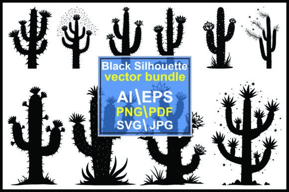 Download Cactus Vector Silhouette SVG Clipart - Premium Resources