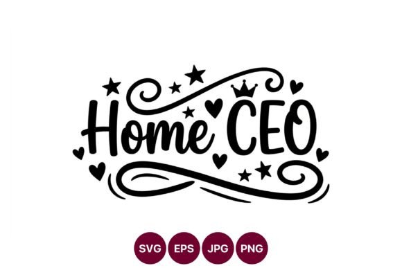 Download Home CEO Lettering Black Hearts Stars - Premium Resources
