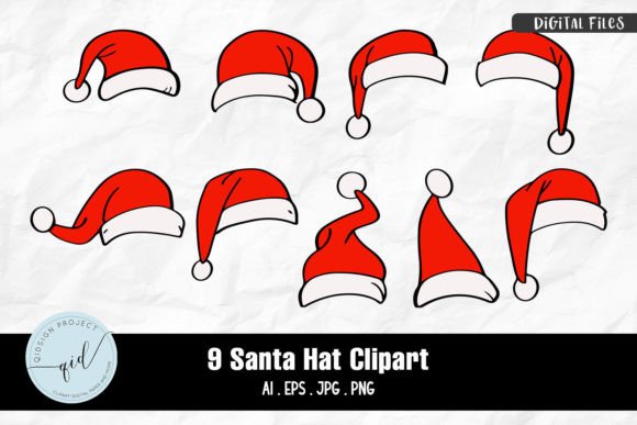 Download Santa Hat Clipart | 9 Variations - Santa hat clipart Collection