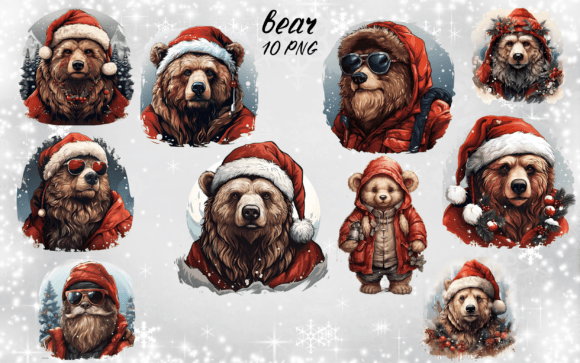 Download Bear Christmas Santa Hat Clipart - Santa hat clipart Collection
