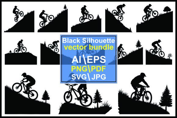 Download Mountain Bike Vector Silhouette - Premium Resources