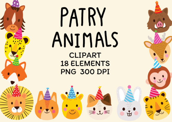 Download Cartoon Cute Wildlife Animal Clipart Set - Animal clipart set Collection
