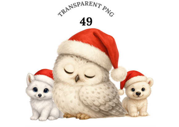 Download 49 Winter Baby Animal Clipart Set - Animal clipart set Collection