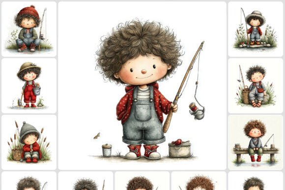 Download Kids Fishing Clipart 40 JPG - Fishing Collection
