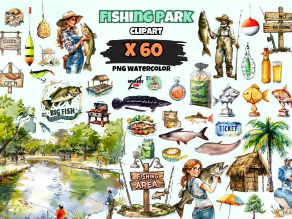 Download Watercolor Fishing Clipart, Tournament - Fishing Collection