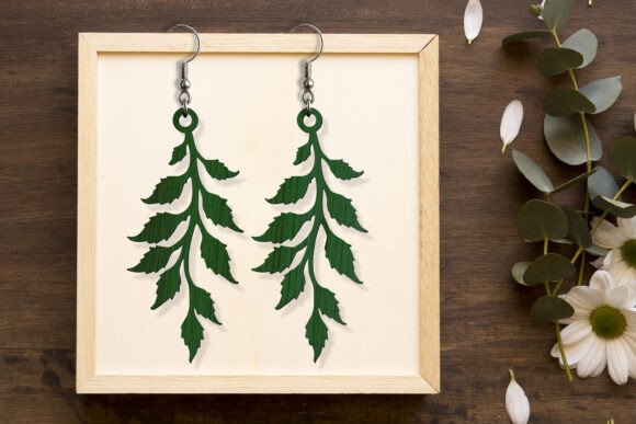 Download Laser Cut Flowers Leaves Earring SVG - Laser cut Collection