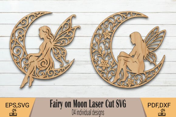 Download Fairy on Moon Laser Cut SVG - Laser cut Collection